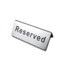 Commercial High Quality V Shape Stainless Steel Reserved Table Sign For Hotel Restaurant